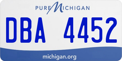 MI license plate DBA4452