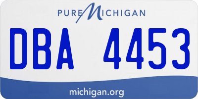 MI license plate DBA4453