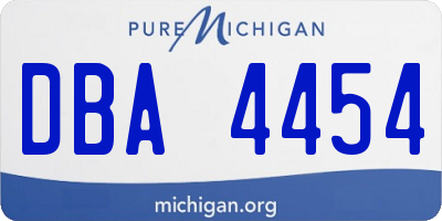 MI license plate DBA4454