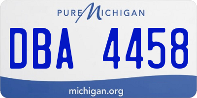 MI license plate DBA4458