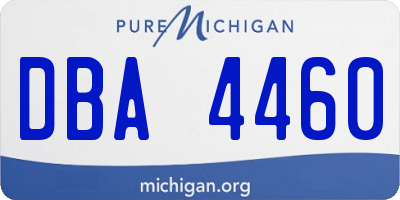 MI license plate DBA4460