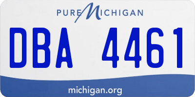 MI license plate DBA4461