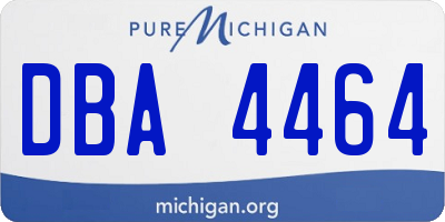 MI license plate DBA4464