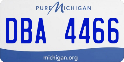 MI license plate DBA4466