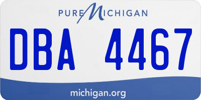 MI license plate DBA4467