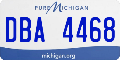 MI license plate DBA4468