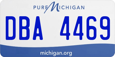 MI license plate DBA4469