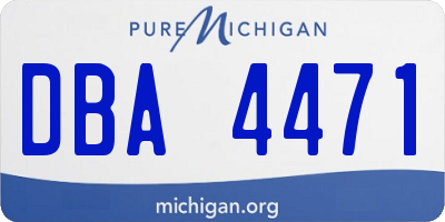 MI license plate DBA4471