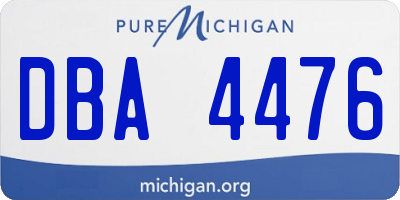 MI license plate DBA4476