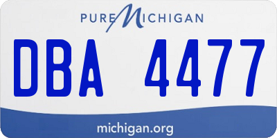 MI license plate DBA4477