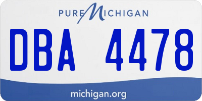 MI license plate DBA4478