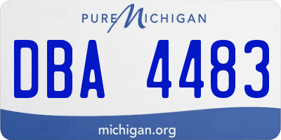 MI license plate DBA4483