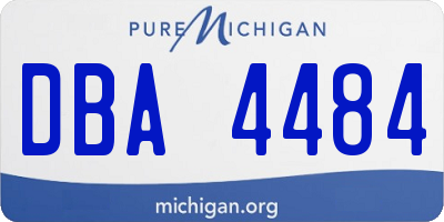 MI license plate DBA4484