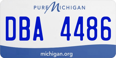 MI license plate DBA4486