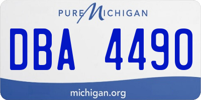 MI license plate DBA4490