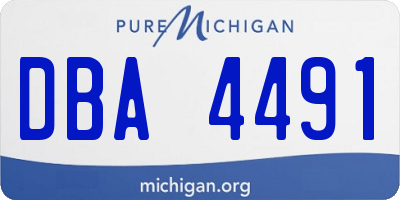 MI license plate DBA4491