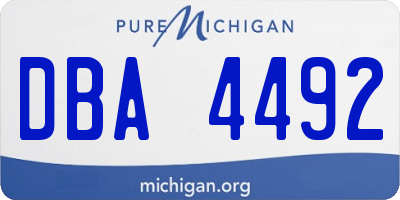 MI license plate DBA4492