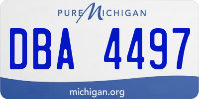 MI license plate DBA4497