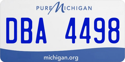 MI license plate DBA4498