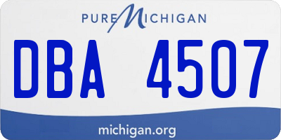 MI license plate DBA4507
