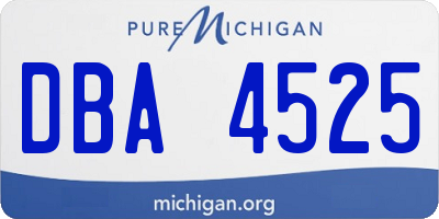 MI license plate DBA4525