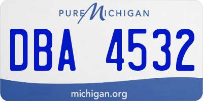 MI license plate DBA4532
