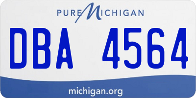 MI license plate DBA4564