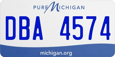 MI license plate DBA4574