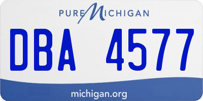 MI license plate DBA4577