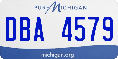 MI license plate DBA4579