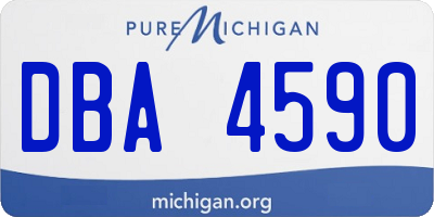 MI license plate DBA4590