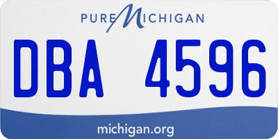MI license plate DBA4596