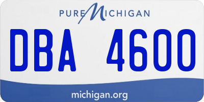MI license plate DBA4600