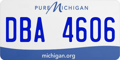 MI license plate DBA4606