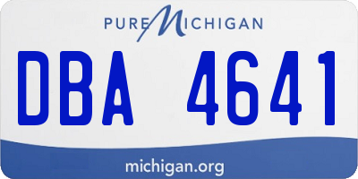 MI license plate DBA4641