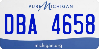 MI license plate DBA4658