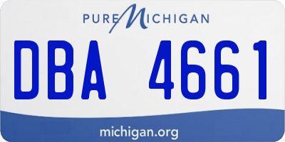 MI license plate DBA4661