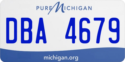 MI license plate DBA4679