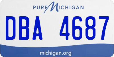 MI license plate DBA4687