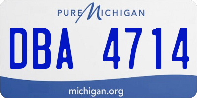MI license plate DBA4714