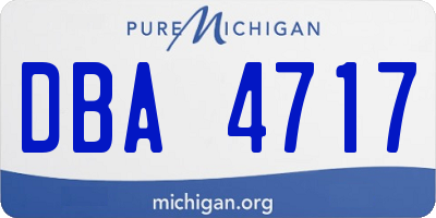 MI license plate DBA4717