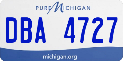 MI license plate DBA4727