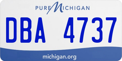 MI license plate DBA4737