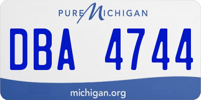 MI license plate DBA4744