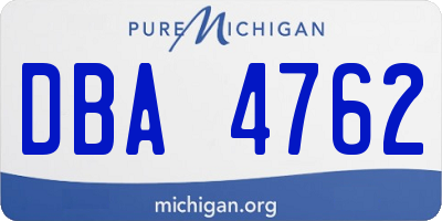 MI license plate DBA4762
