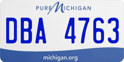 MI license plate DBA4763
