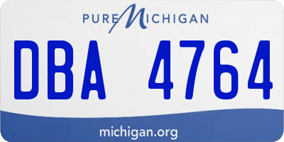 MI license plate DBA4764