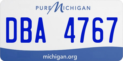 MI license plate DBA4767