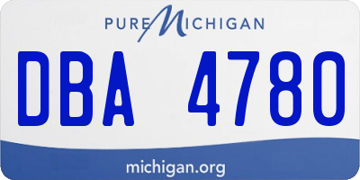 MI license plate DBA4780
