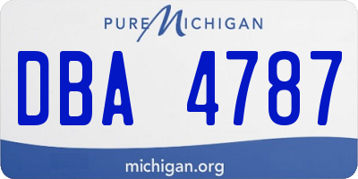 MI license plate DBA4787